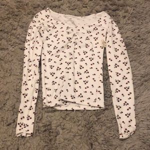white top with rose designs from aeropostale